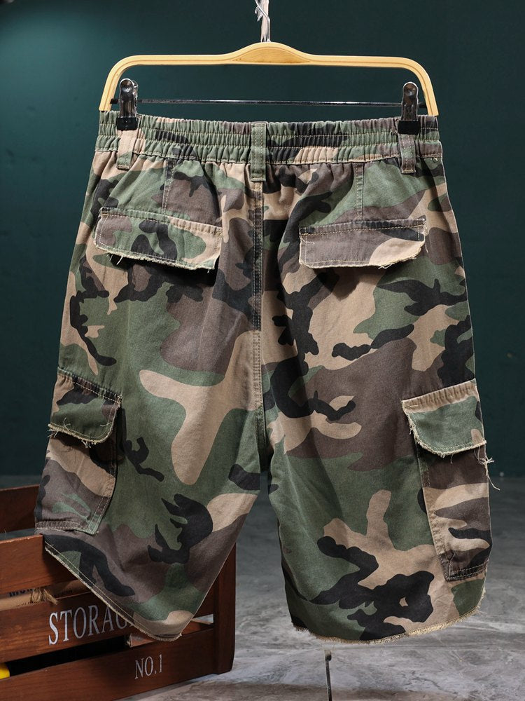 KZZ Men's Camouflage Cargo Shorts