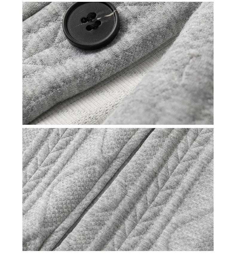KZZ Men’s Plus-Size Loose-Fit Knitted Cardigan