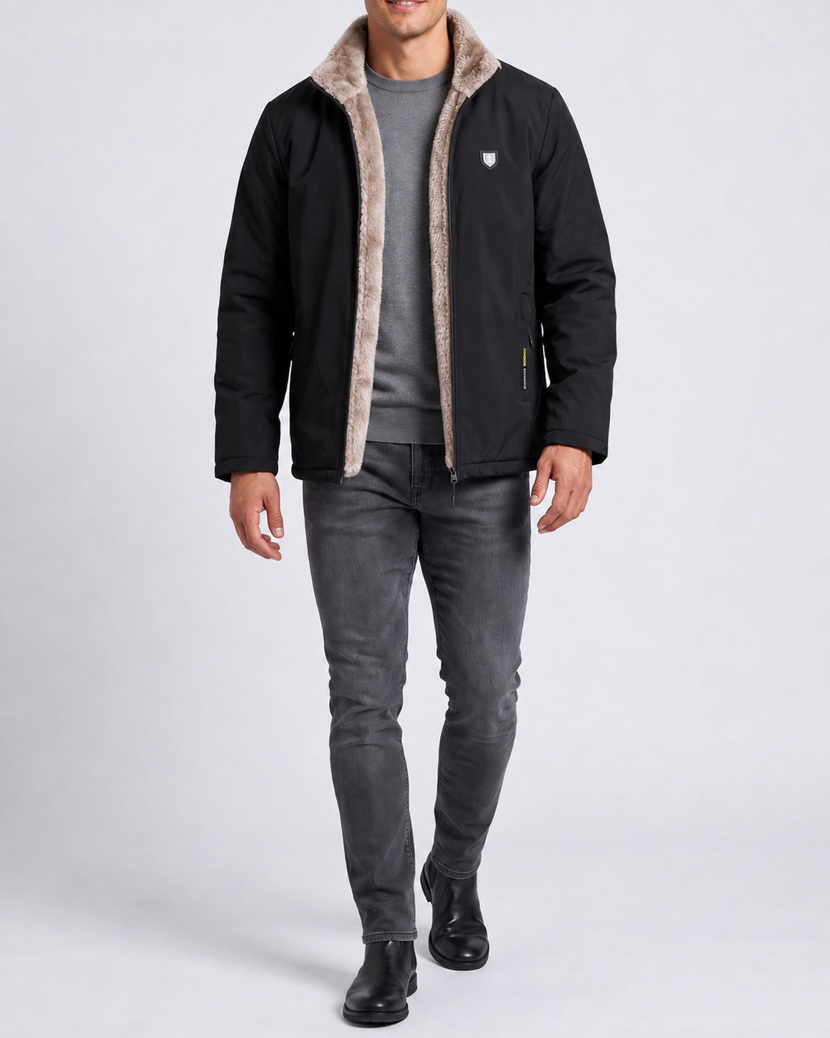 KZZ Men's long-sleeved thermal jacket