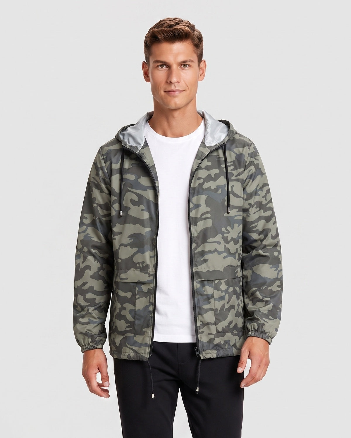 KZZ Men's Lightweight Hooded Outdoor Jacket