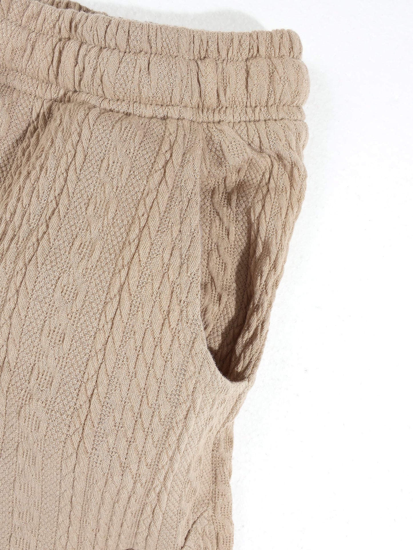 KZZ Five-quarter sleeve cardigan and shorts