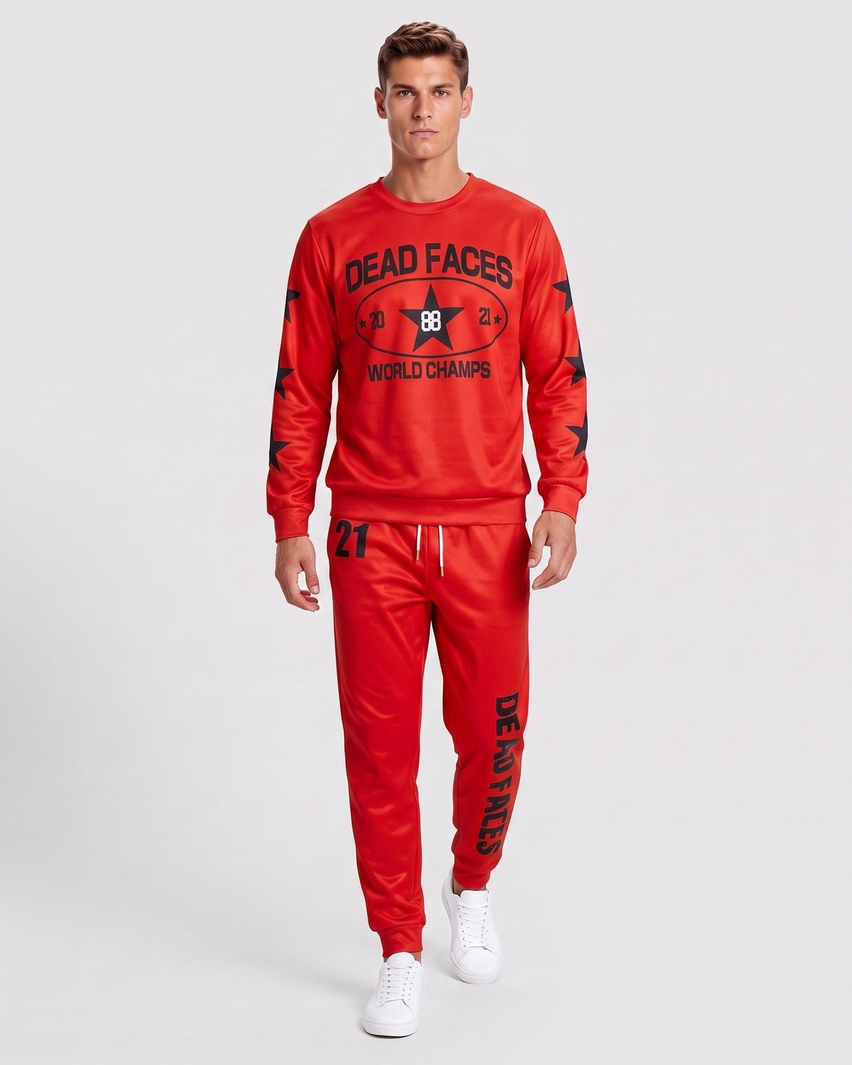 KZZ Relaxed-fit long-sleeve crew-neck top and joggers
