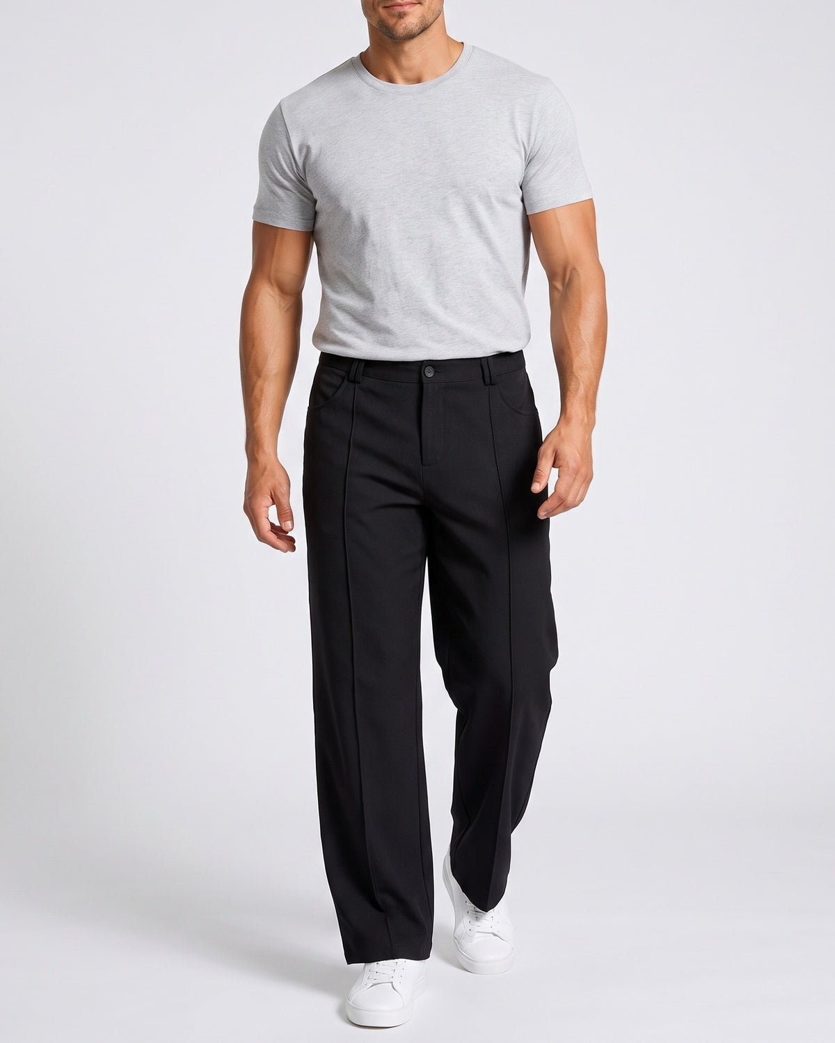 KZZ Casual wide-leg plaid pants