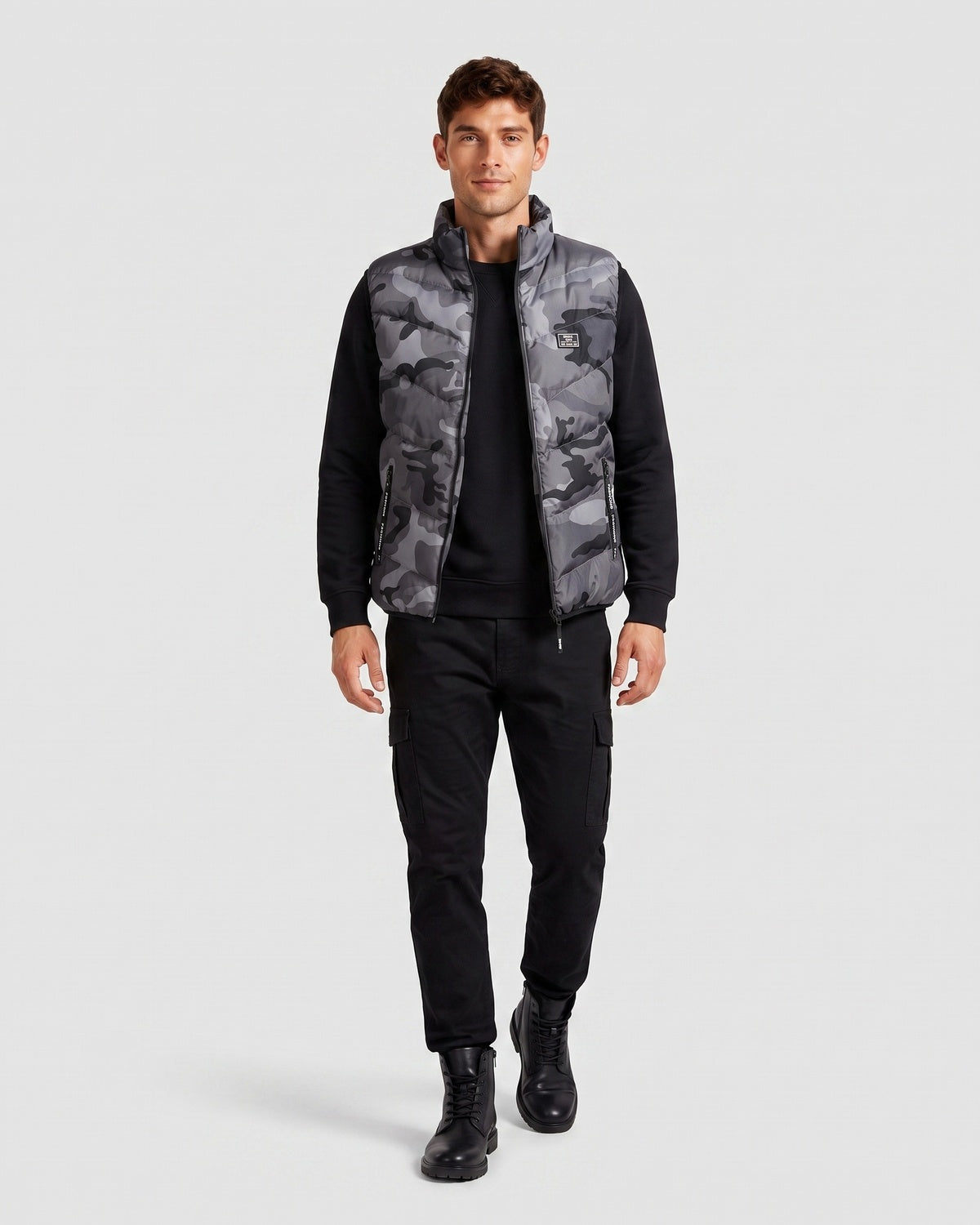 KZZ Loose-fit stand-collar vest