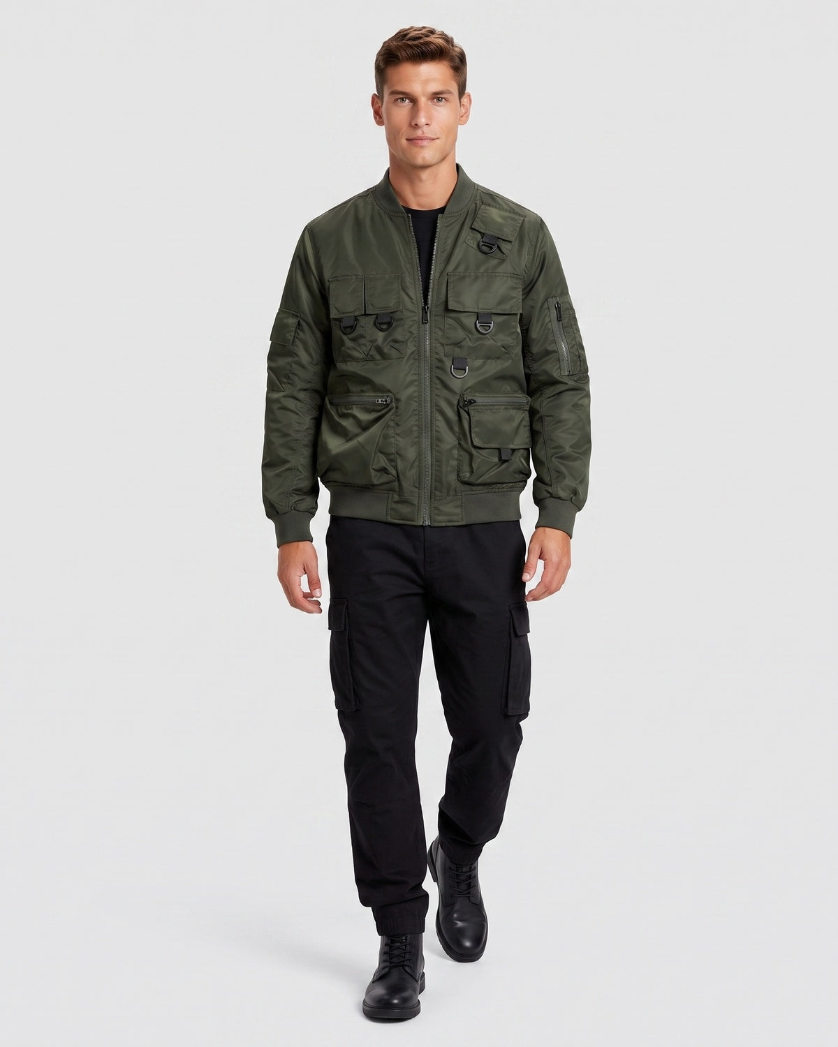 KZZ Men's Slim-Fit Tactical Jacket