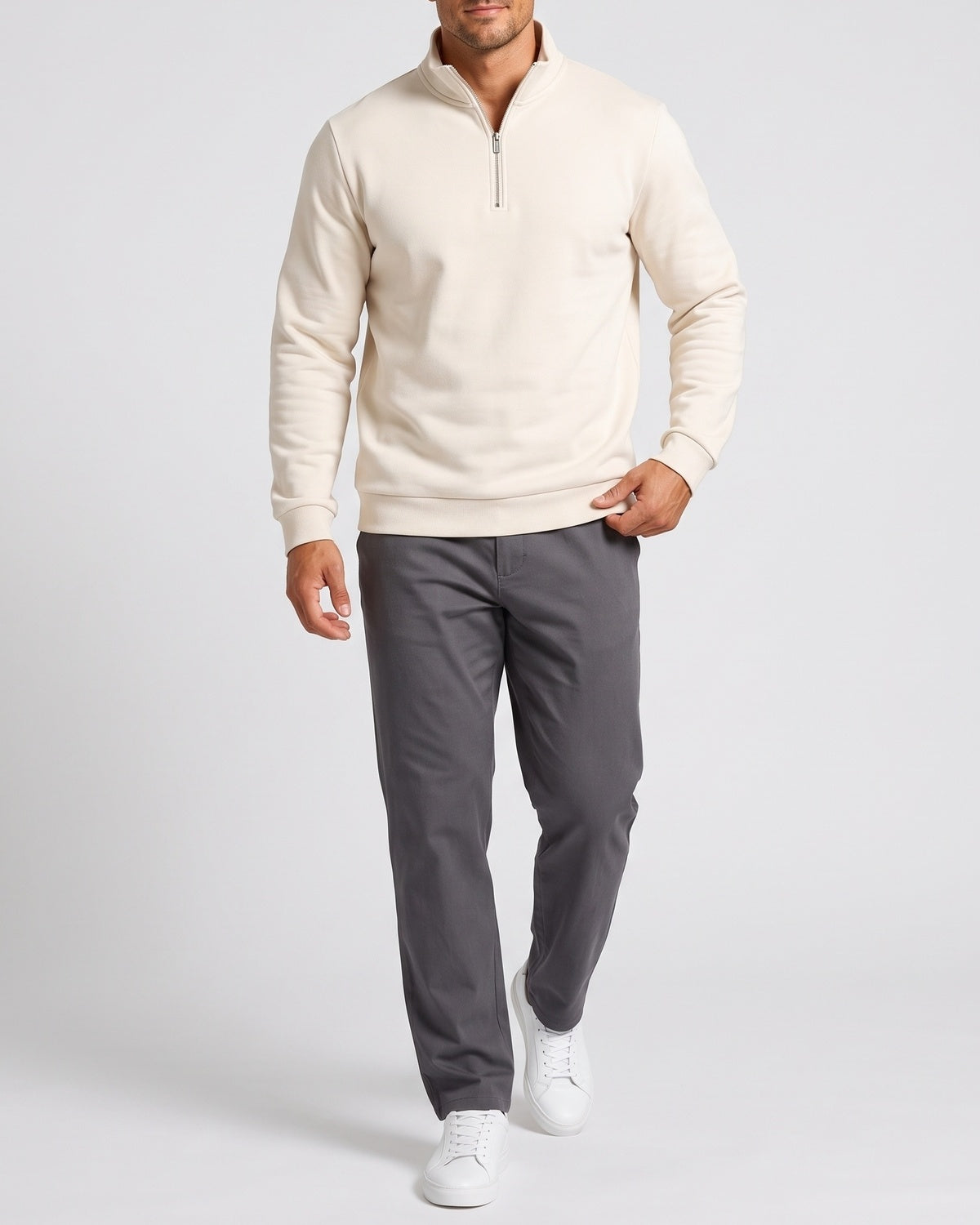 KZZ Loose Fit Zip-top sweatshirt