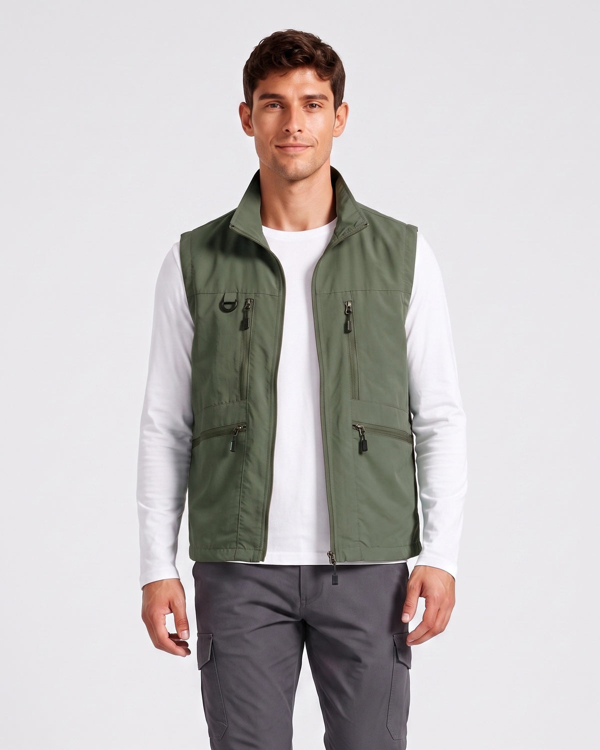 KZZ Men's multi-pocket vest