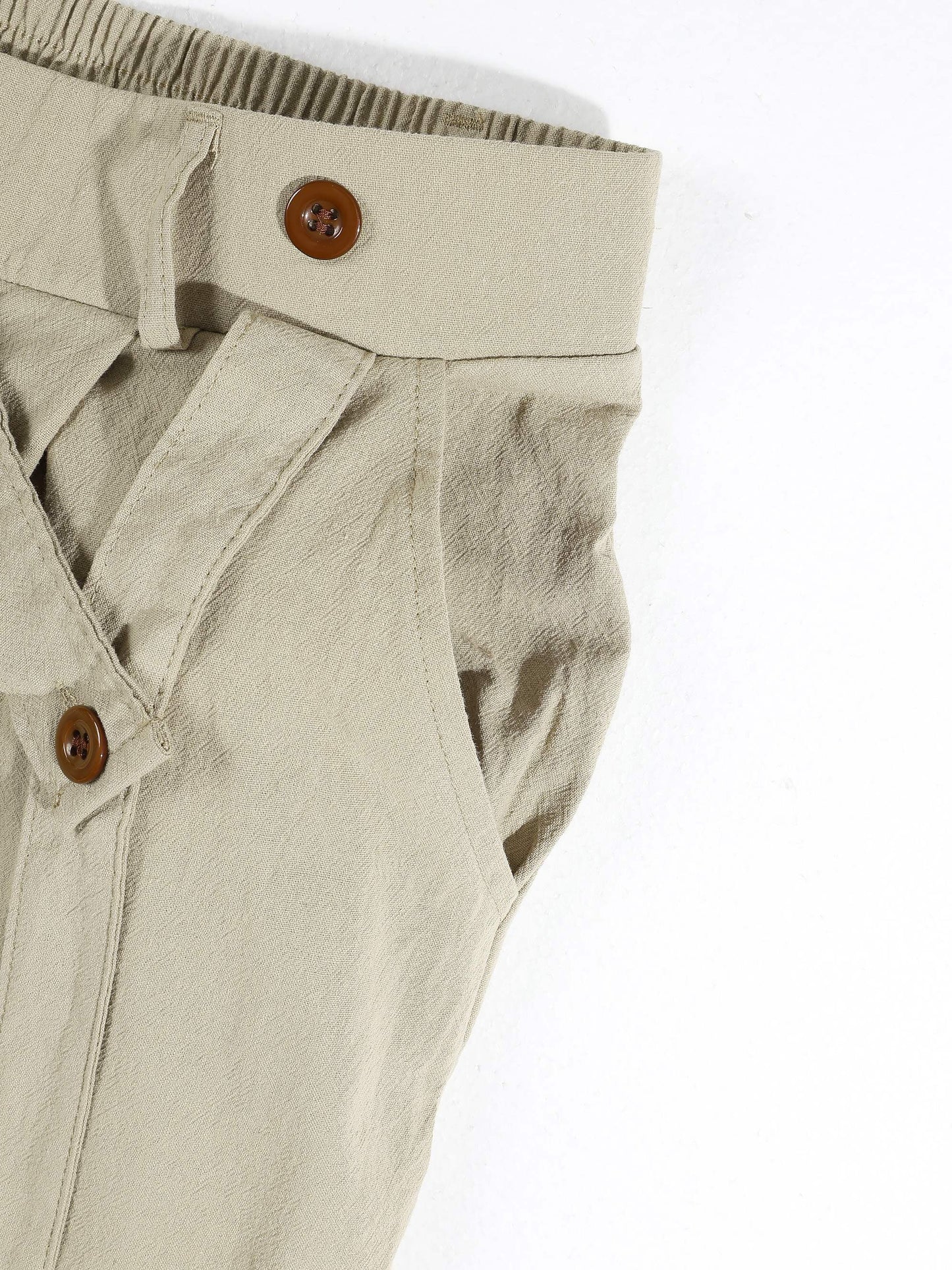 KZZ Men's Casual Loose-Fit Linen Pants