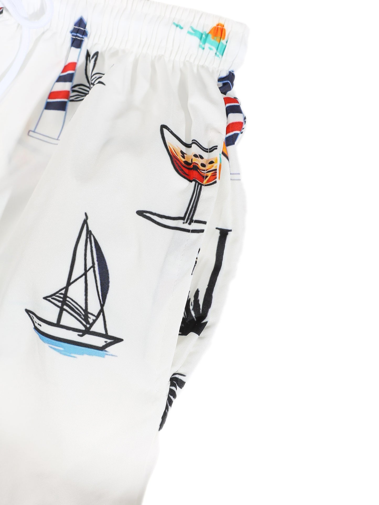 KZZ Printed top and drawstring shorts