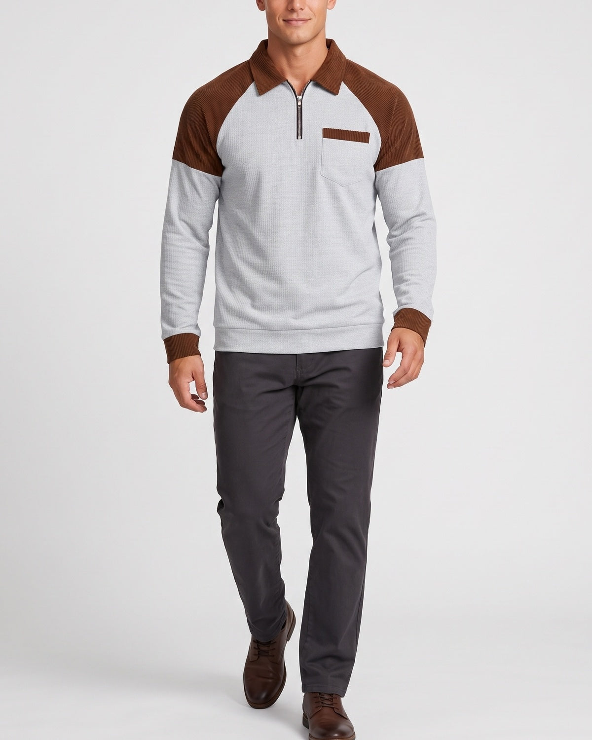 KZZ Men's Autumn New Slim Fit Polo Shirt