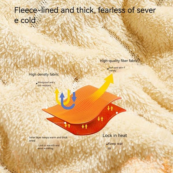 KZZ Men's Warm Fleece Lined Jacket with Zipper Closure ,Casual Sports Coat