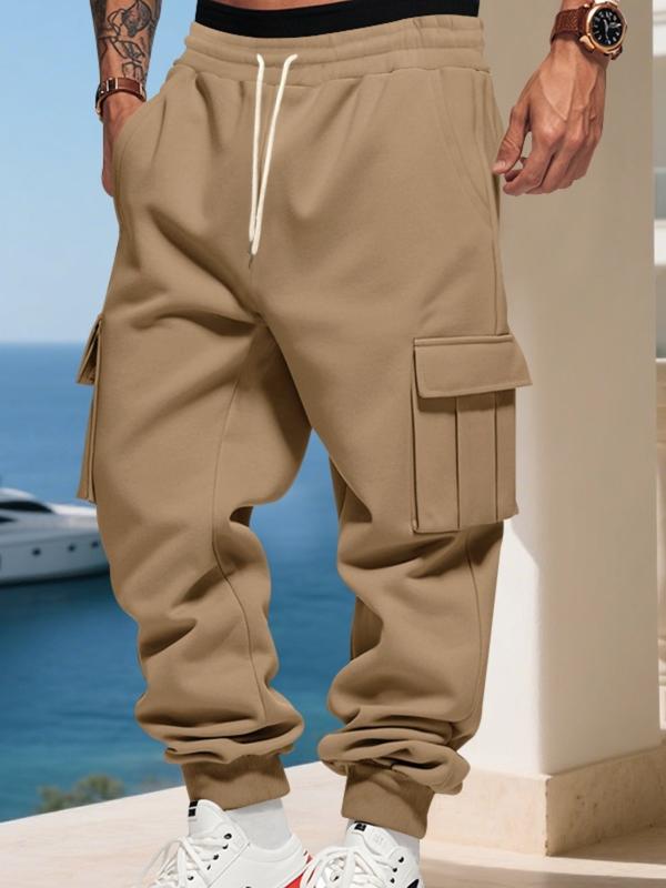KZZ Men's Loose Fit Fleece Lined Cargo Pants
