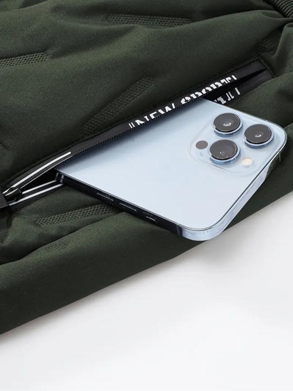 KZZ Men's Warm Fleece-Lined Straight-Leg Jogger Pants with Zipper Pockets