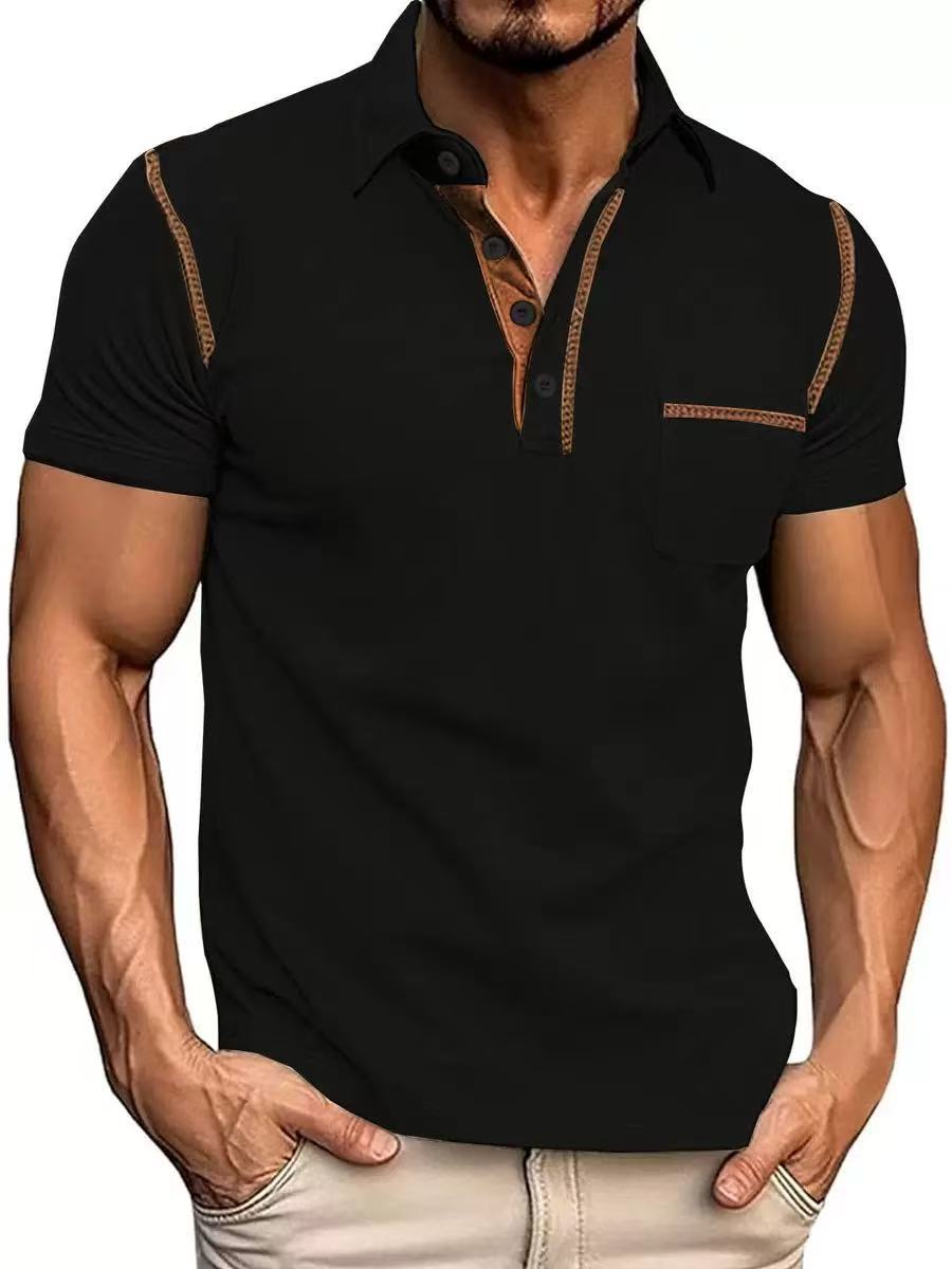 KZZ Men's Regular Fit Short Sleeve Top, Casual Sport Shirt
