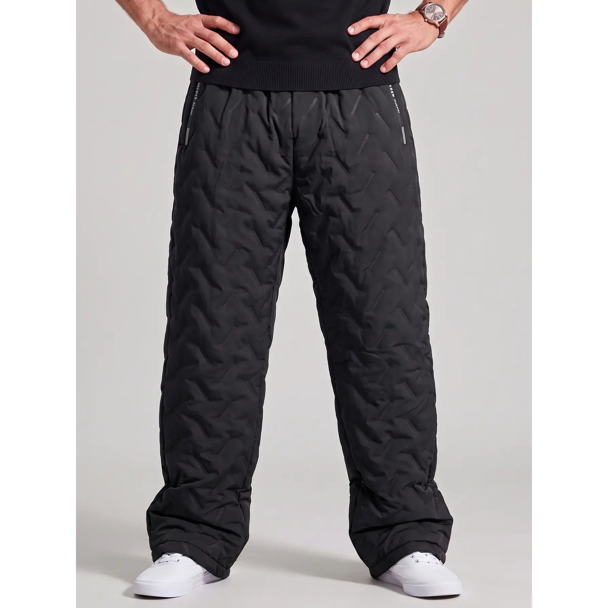 KZZ Men's Quilted Hooded Thermal Set