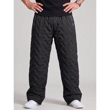 KZZ Men's Quilted Hooded Thermal Set