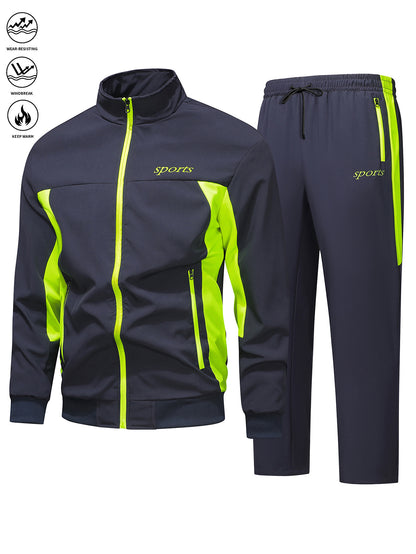 KZZ Men's Fall and Winter Outfits Tracksuits Sweatsuits 2 Pieces