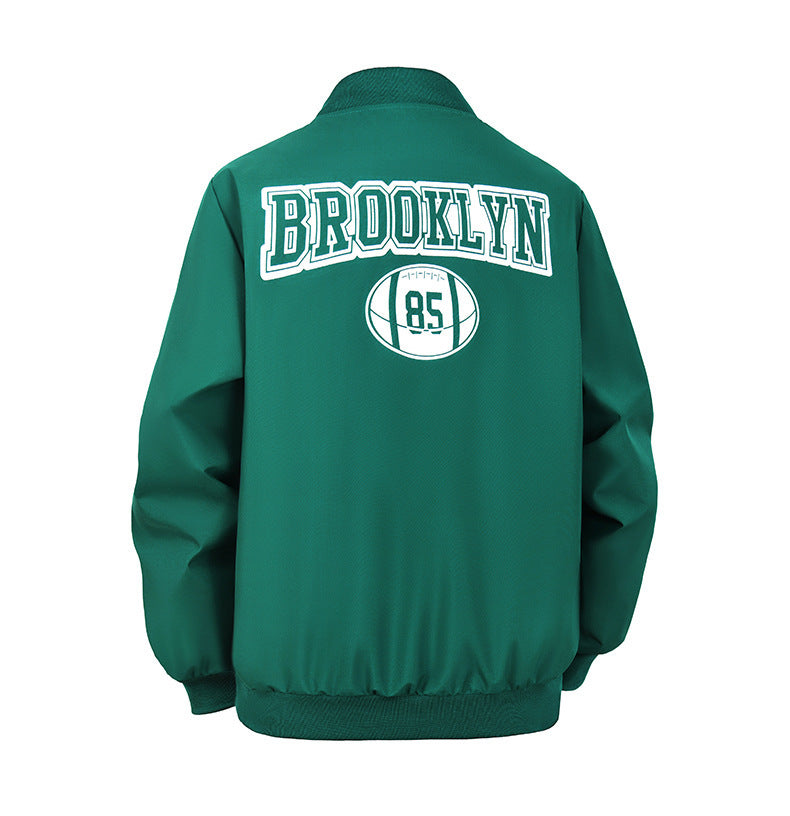 KZZ Letter Print Sports Jacket