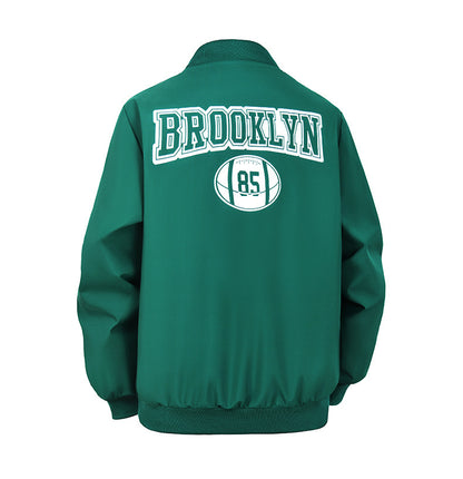 KZZ Letter Print Sports Jacket