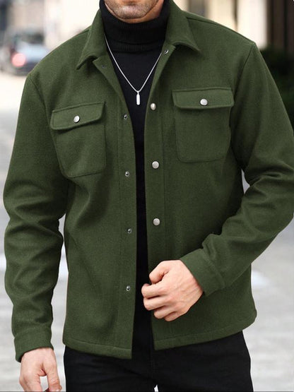 KZZ Men's Simple Jacket Coat, Fashion Casual Design