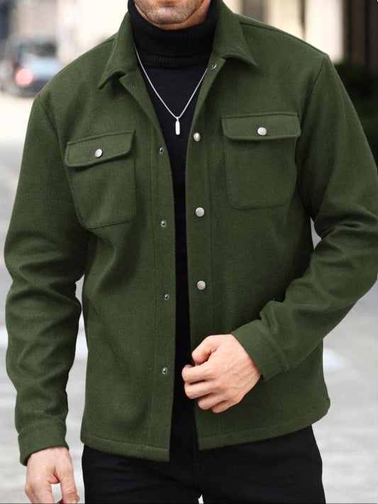KZZ Men's Simple Jacket Coat, Fashion Casual Design