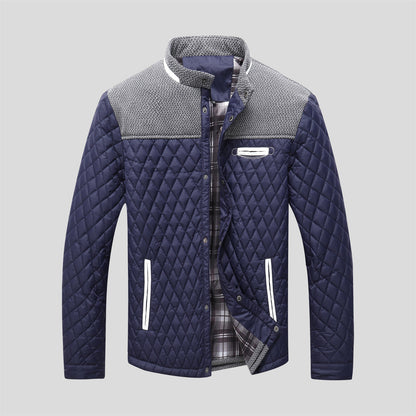 KZZ Men's Quilted Boston Style Jacket