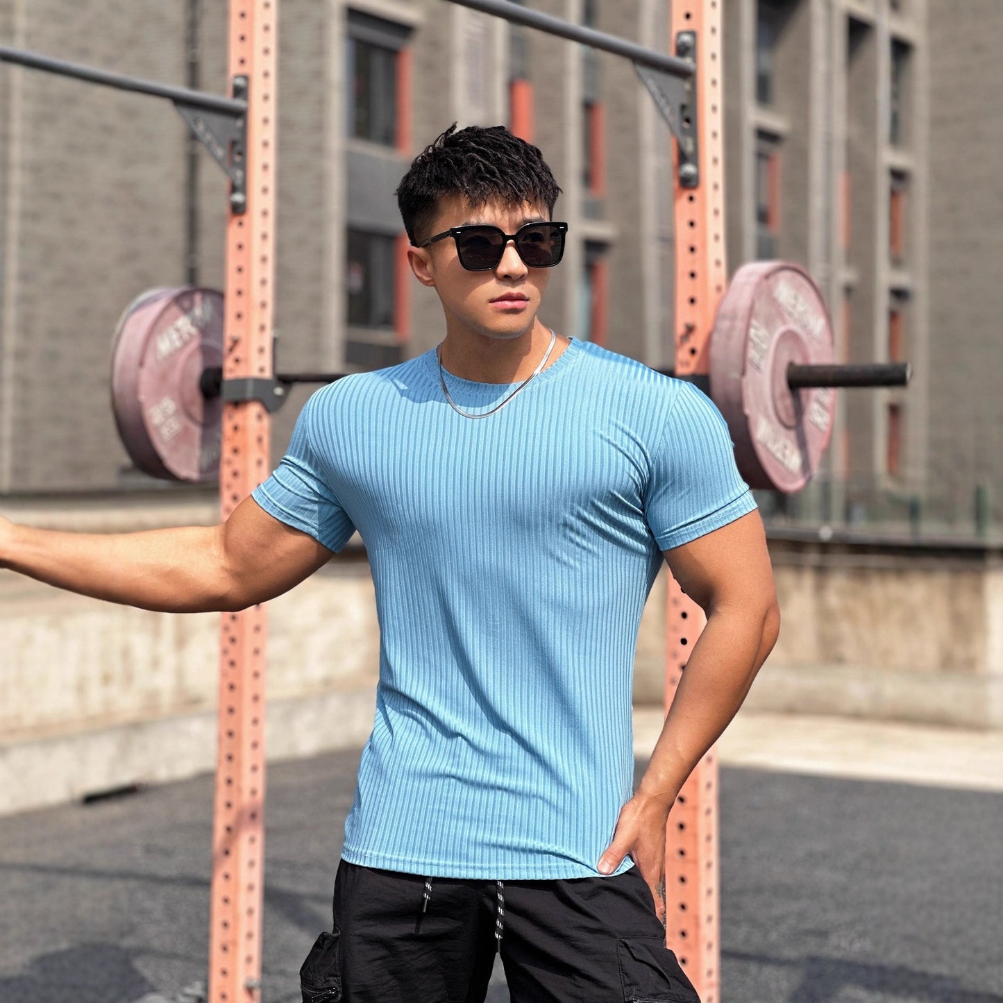 KZZ Men's Short-Sleeve T-Shirt – Casual Basic Top
