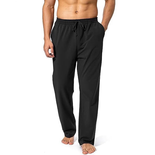 KZZ Men's Heavyweight Fleece Sweatpants Cotton with Drawstring and Pockets