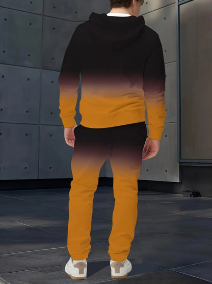 KZZ Men's Suit with 3D Print and Hood