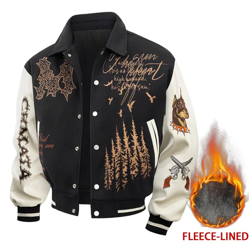 KZZ Loose-fitting men's fashion trendy casual street style button jacket