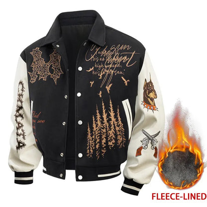 KZZ Loose-fitting men's fashion trendy casual street style button jacket