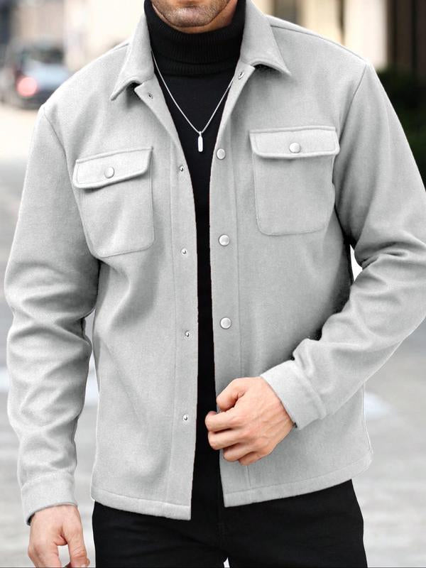KZZ Men's Simple Jacket Coat, Fashion Casual Design