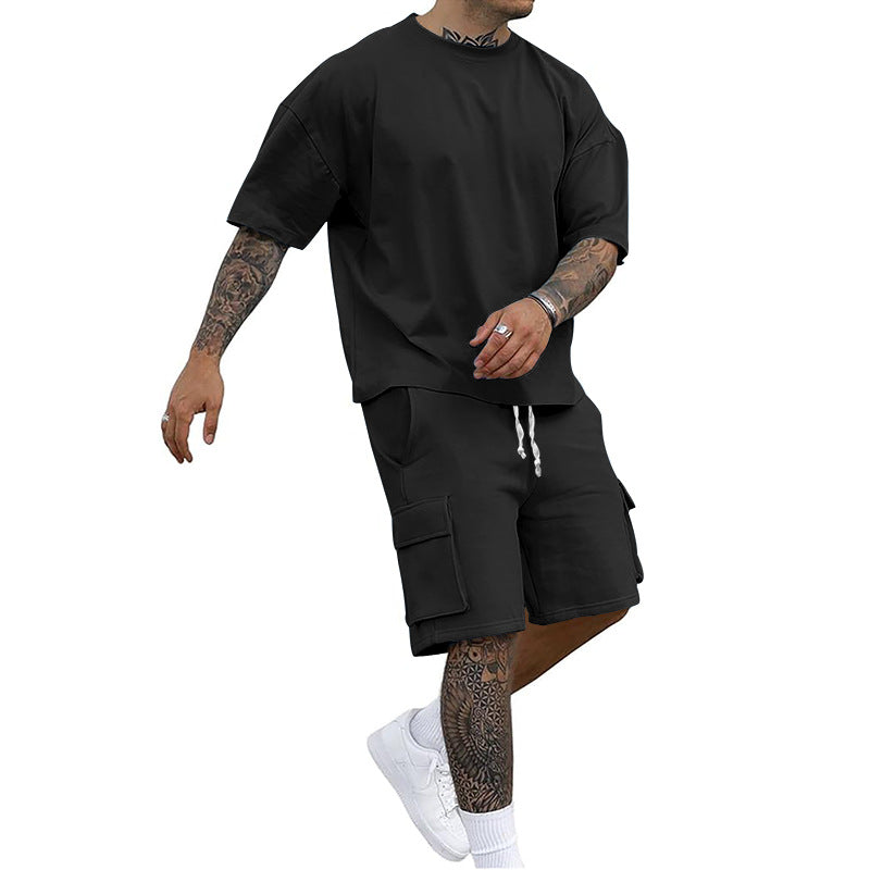KZZ Summer T-shirt, cargo shorts, tracksuit for men