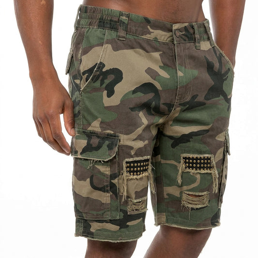 KZZ Men's Camouflage Cargo Shorts