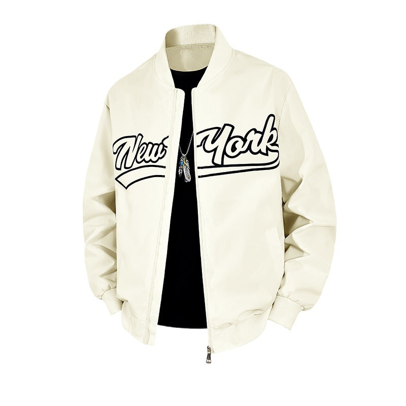 KZZ Letter Print Sports Jacket