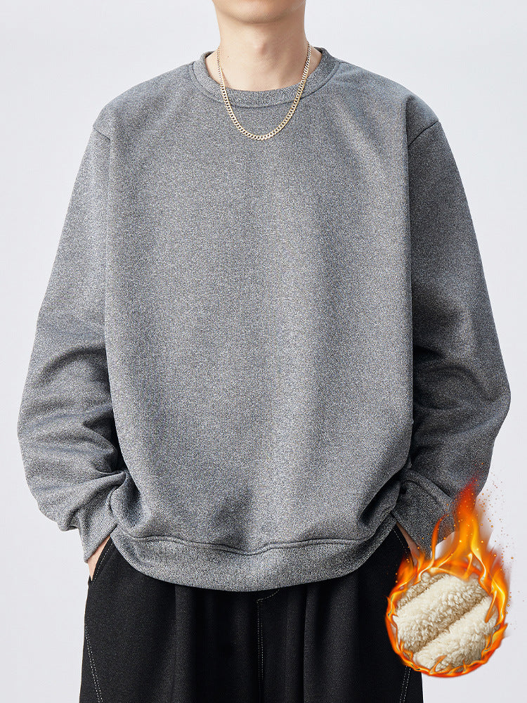 KZZ Men’s Fleece-Lined Warm Pullover Sweatshirt