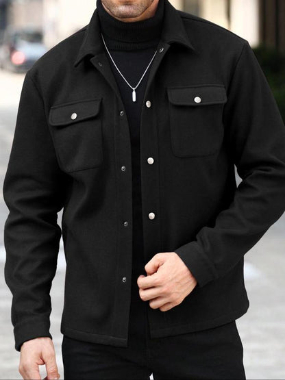 KZZ Men's Simple Jacket Coat, Fashion Casual Design