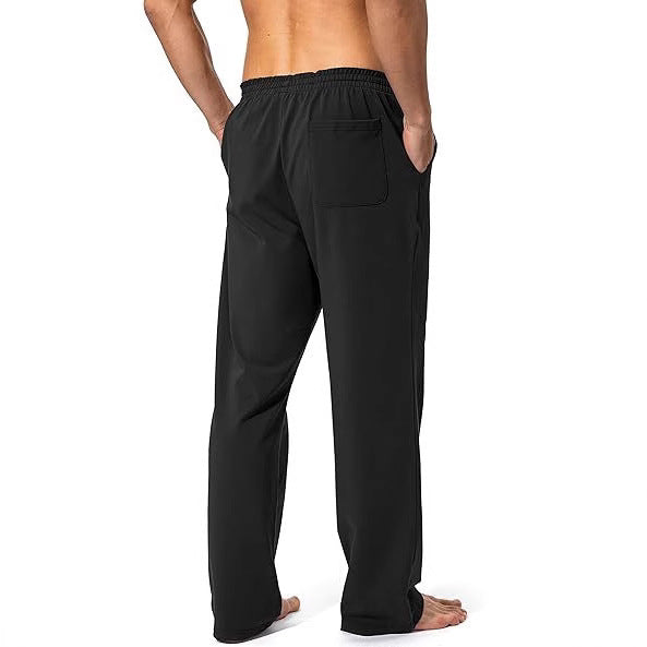KZZ Men's Heavyweight Fleece Sweatpants Cotton with Drawstring and Pockets