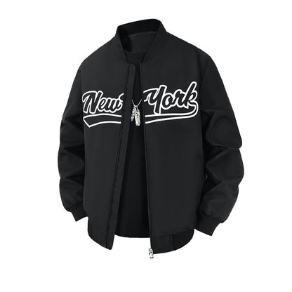 KZZ Letter Print Sports Jacket