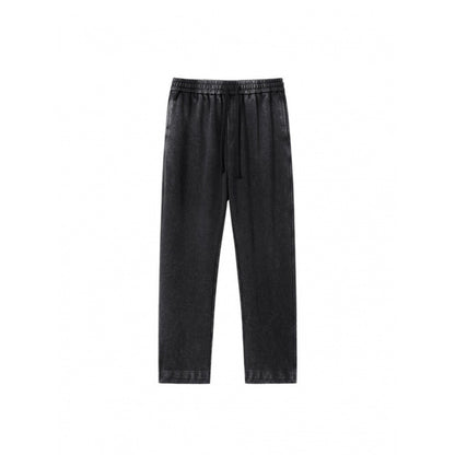 KZZ Men's Acid-Wash Solid Color Loose-Fit Casual Sweatpants