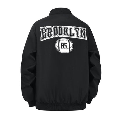 KZZ Letter Print Sports Jacket