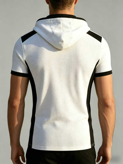 KZZ Waffle-Knit Short-Sleeve Top
