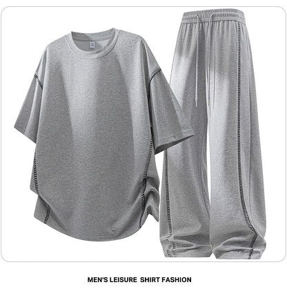 KZZ Men's Casual Two-Piece Set