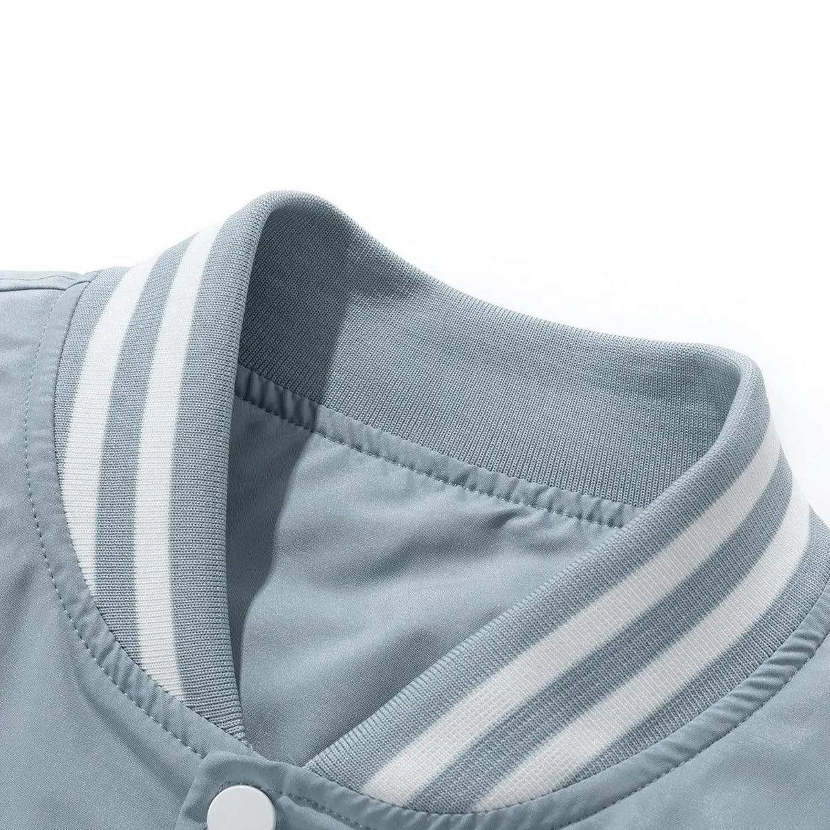 KZZ Men's color-blocked letter and graphic embroidered baseball collar patchwork jacket