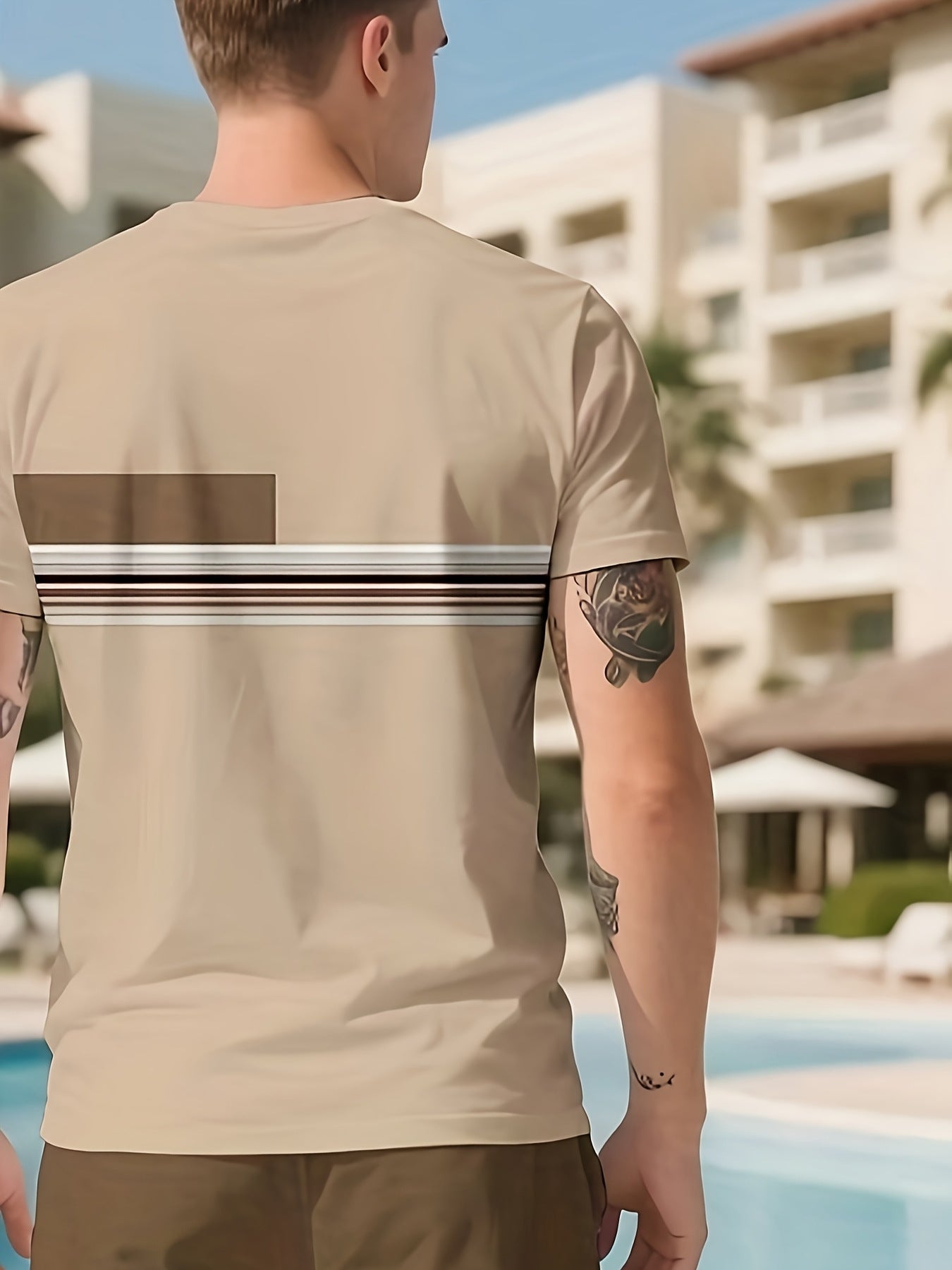 KZZ Men's short-sleeved shorts suit
