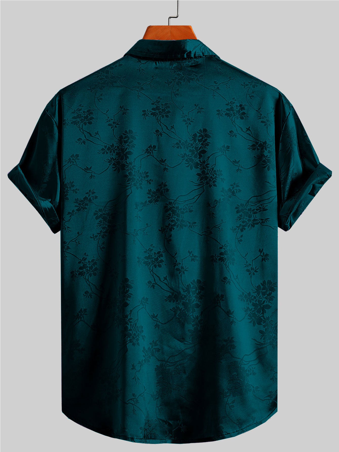KZZ Men's Embroidered Short-Sleeve Shirt
