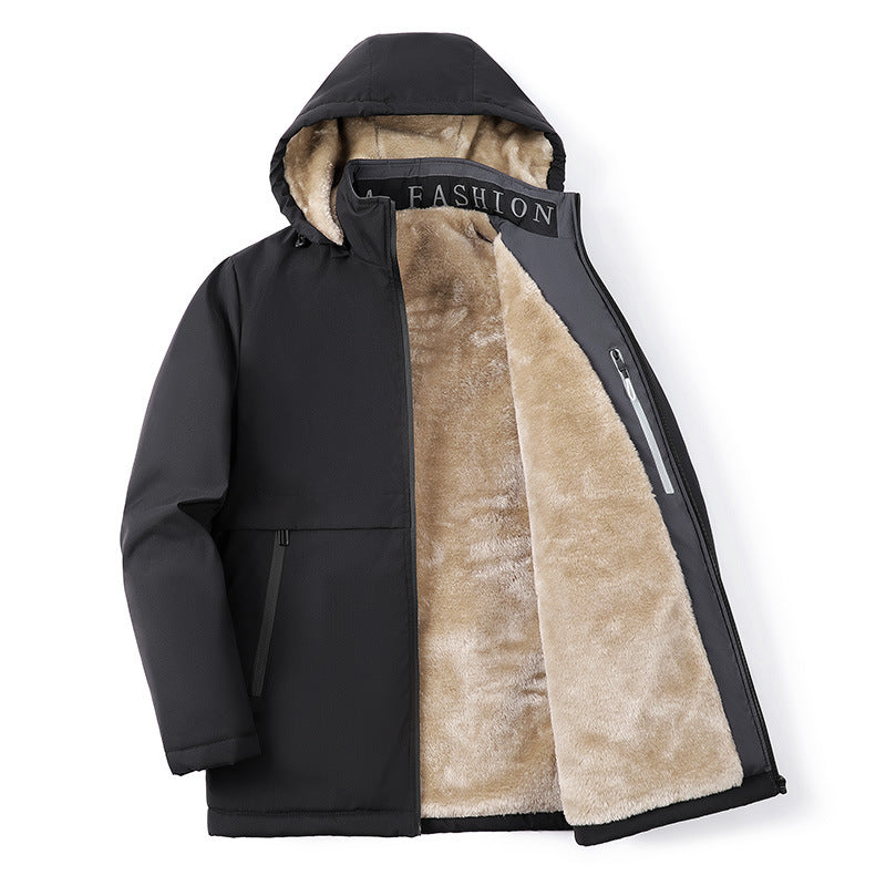 KZZ Men's Solid Thermal Lined Zip Up Heated Jacket