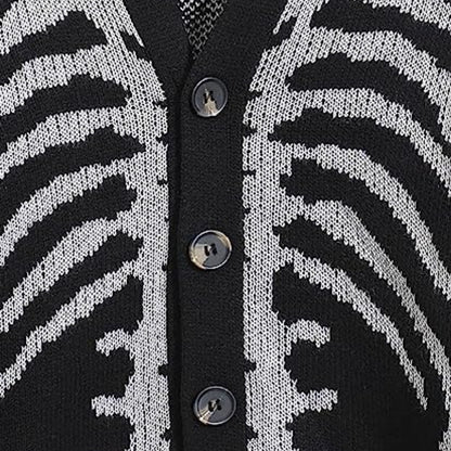 KZZ Men's Printed Button-Front Knit Top