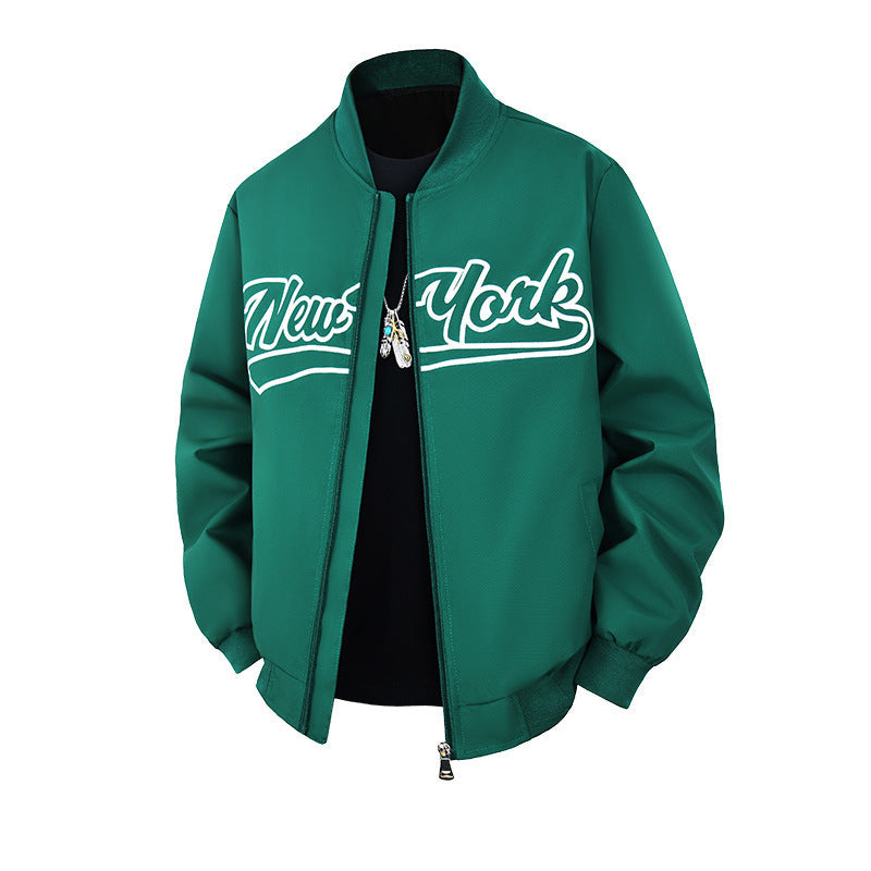 KZZ Letter Print Sports Jacket