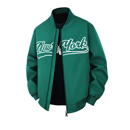 KZZ Letter Print Sports Jacket
